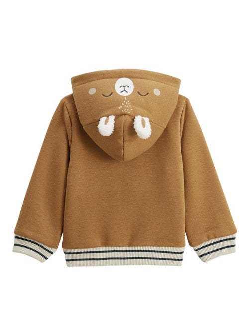 Sweat à capuche zippé enfant en molleton Lamascotte - Kiabi