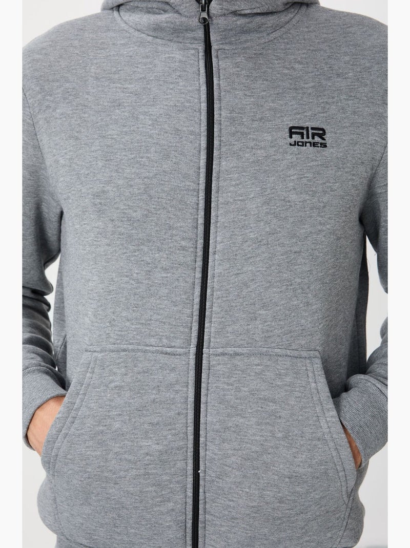 Sweat à capuche zippé homme tommy Gris - Kiabi