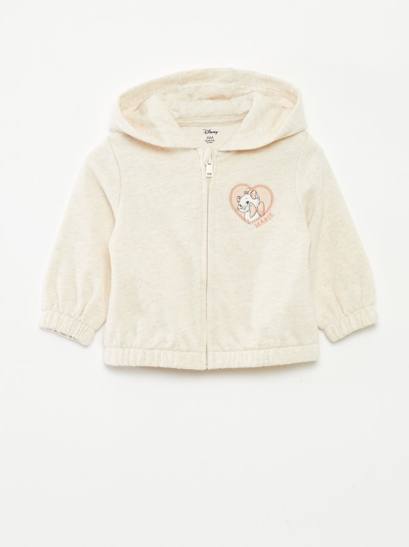 Sweat à capuche zippé 'Marie' Beige - Kiabi