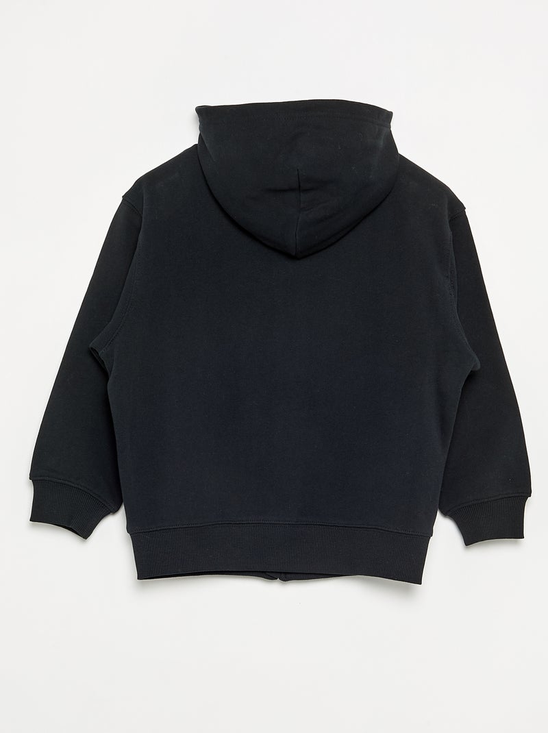 Sweat à capuche zippé Noir - Kiabi