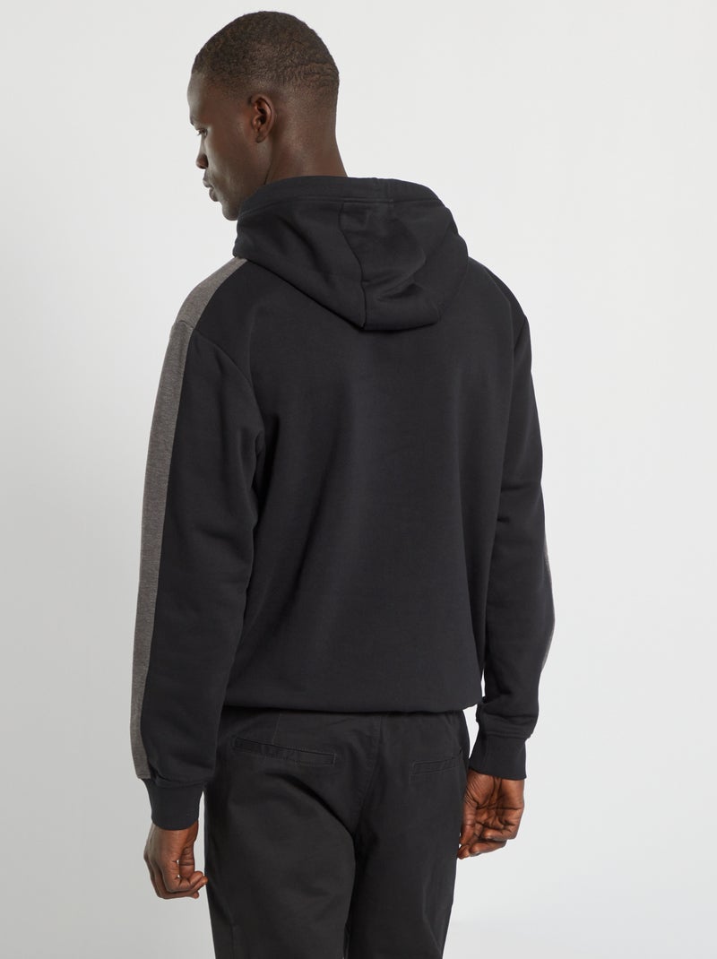 Sweat à Capuche Zippé - Noir - 3.60€ - Kiabi