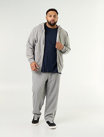 Sweat à capuche zippé uni