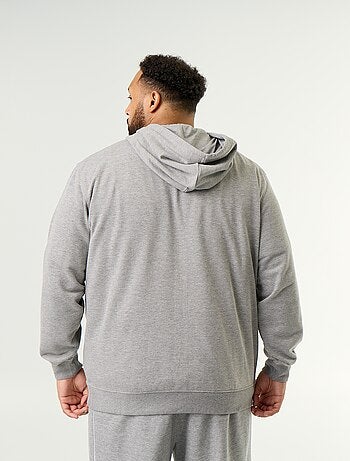 Sweat à capuche zippé uni