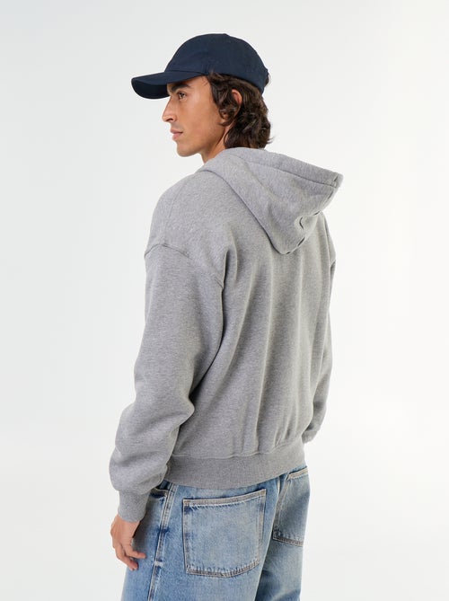 sweat à capuche zippée uni - Kiabi
