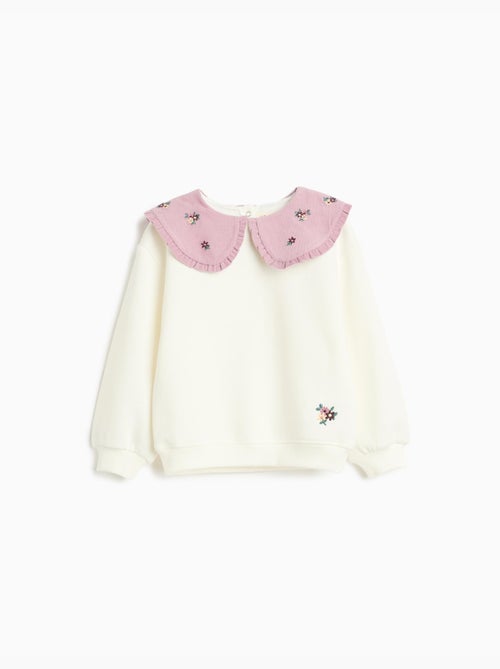 Sweat à capuchon avec col brodé, mo fashion - Kiabi