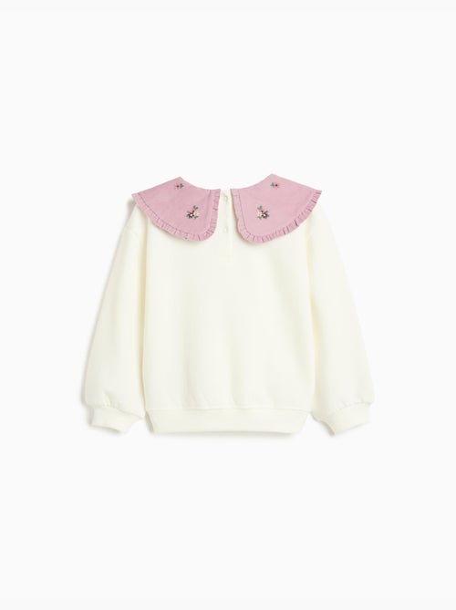 Sweat à capuchon avec col brodé, mo fashion - Kiabi