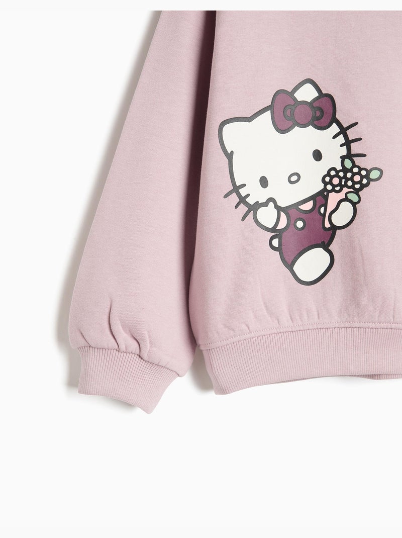 Sweat à capuchon « hello kitty », mo fashion Rose - Kiabi