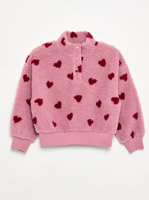 Sweat à col montant en matière moutonnée - Kiabi Sweat à col montant en matière moutonnée - Kiabi