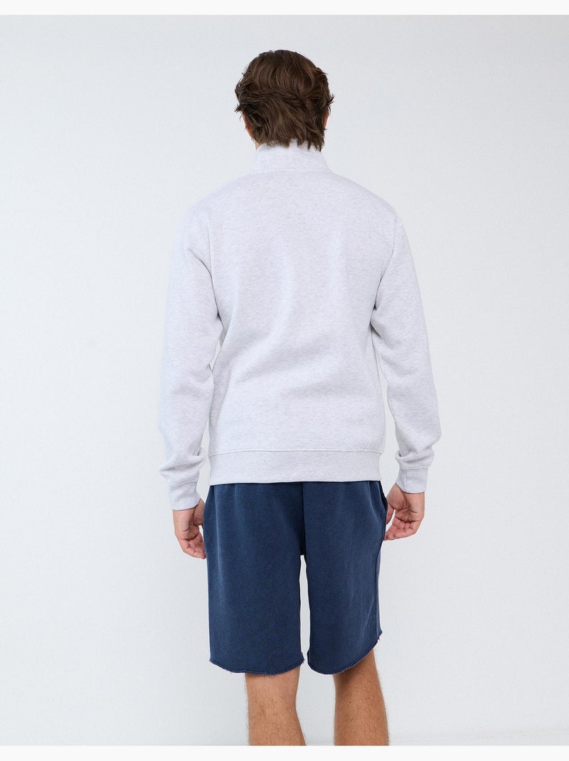 Sweat à col montant, mo fashion Gris - Kiabi
