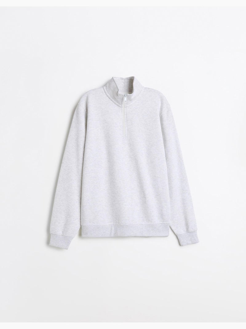Sweat à col montant, mo fashion Gris - Kiabi