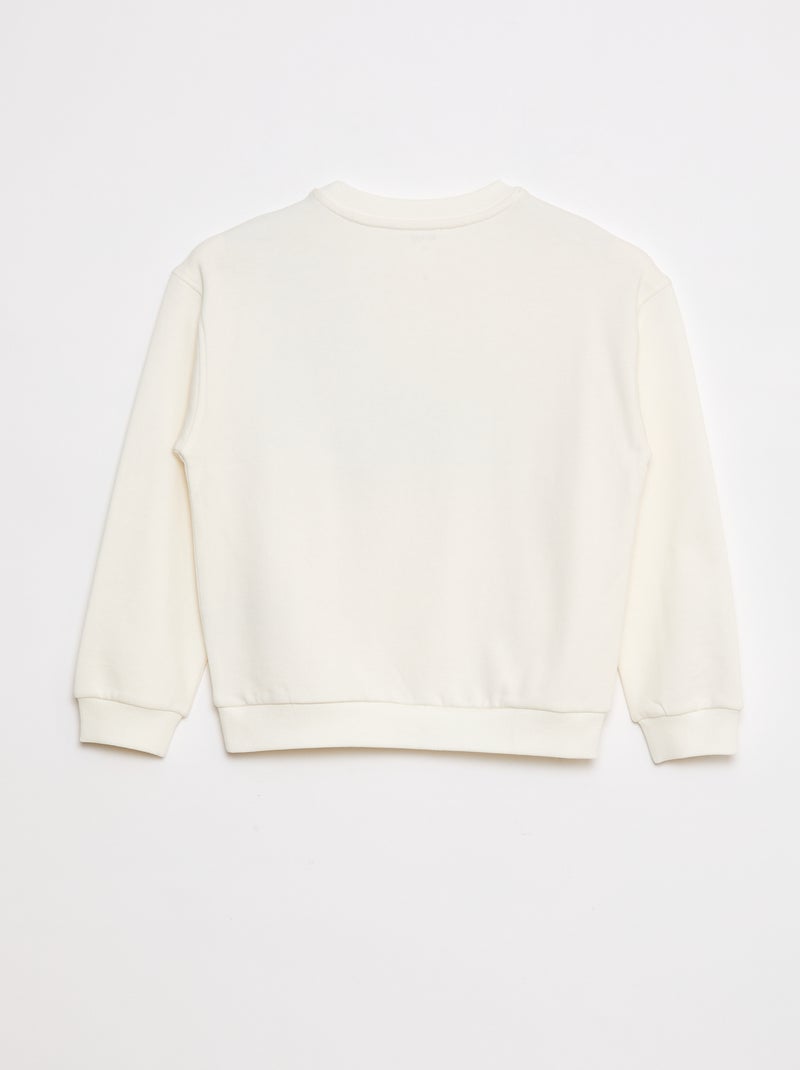 Sweat à col rond - Grafik Edition Blanc - Kiabi