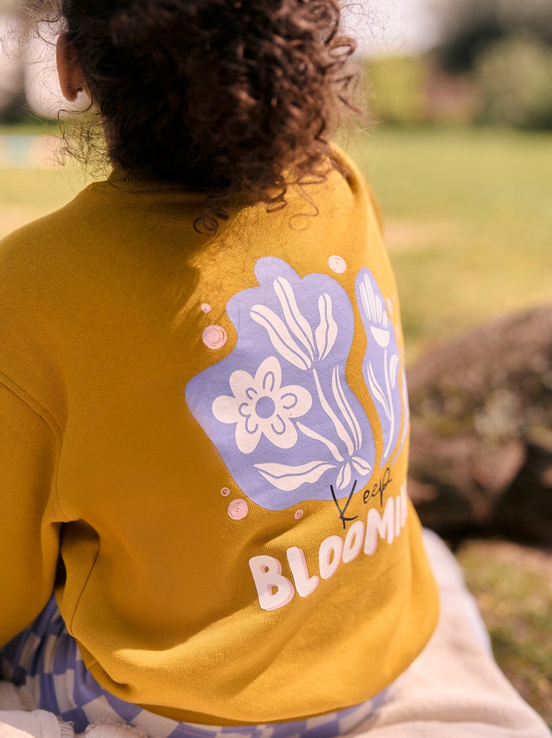 Sweat à col rond - Grafik Edition Jaune - Kiabi