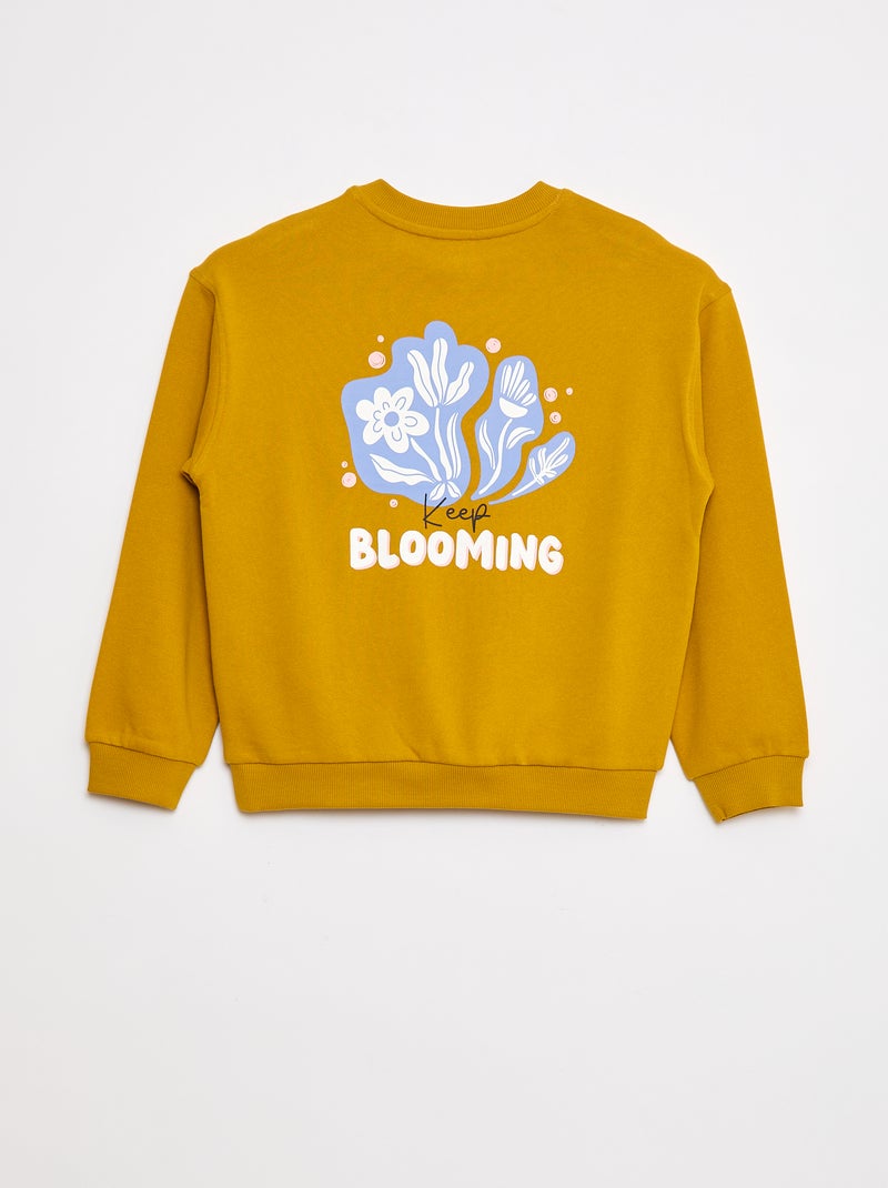 Sweat à col rond - Grafik Edition Jaune - Kiabi