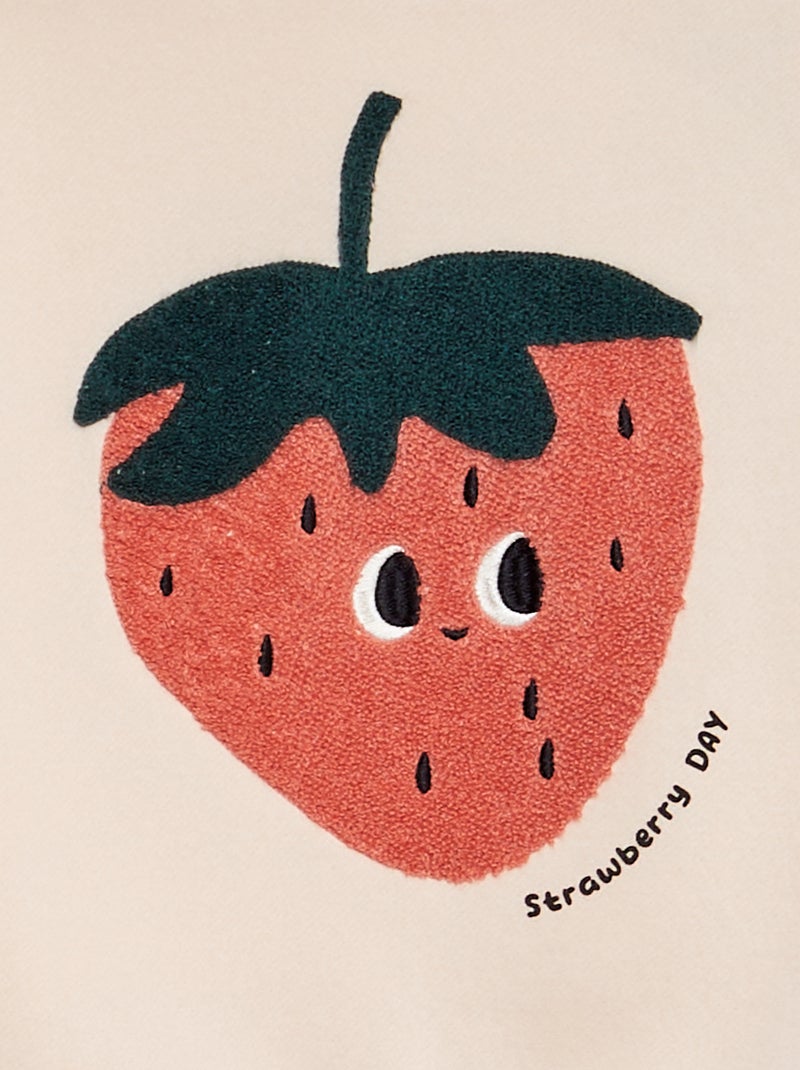 Sweat à col rond animé Rose - Kiabi