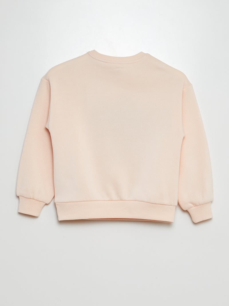 Sweat à col rond animé Rose - Kiabi
