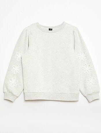 Sweat à col rond avec motif en cordelette