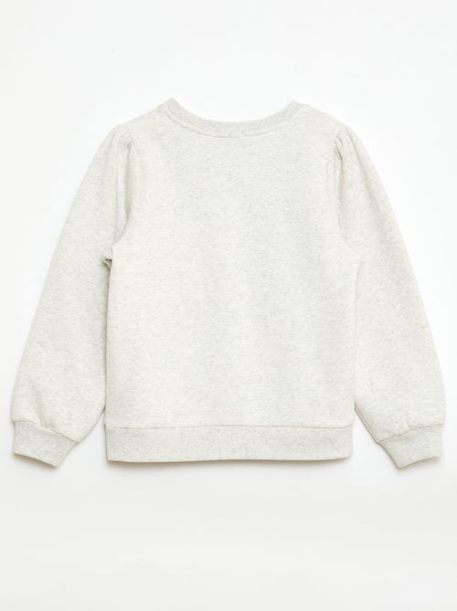 Sweat à col rond avec motif en cordelette - Kiabi