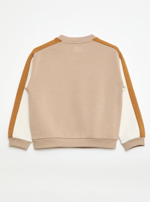 Sweat à col rond color block - Kiabi