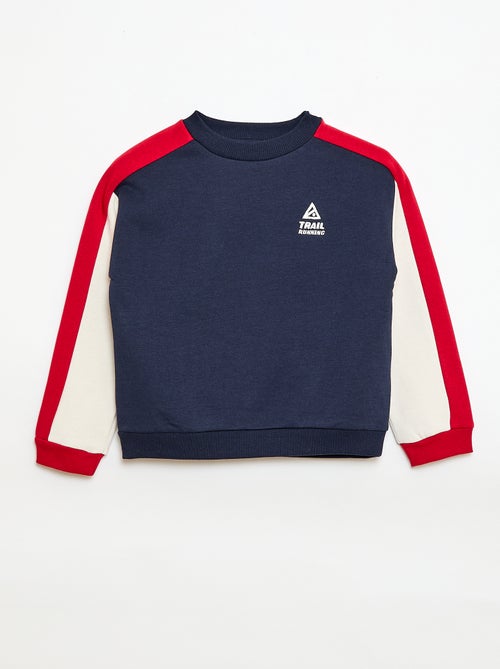 Sweat à col rond color block - Kiabi Sweat à col rond color block - Kiabi