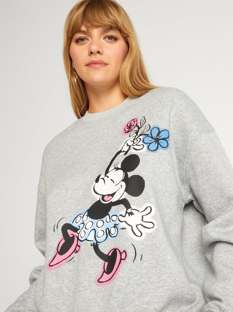 Sweat à col rond 'Disney' Gris - Kiabi