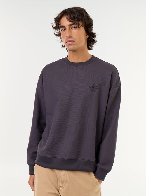 Sweat à col rond en maille piquée - Kiabi Sweat à col rond en maille piquée - Kiabi