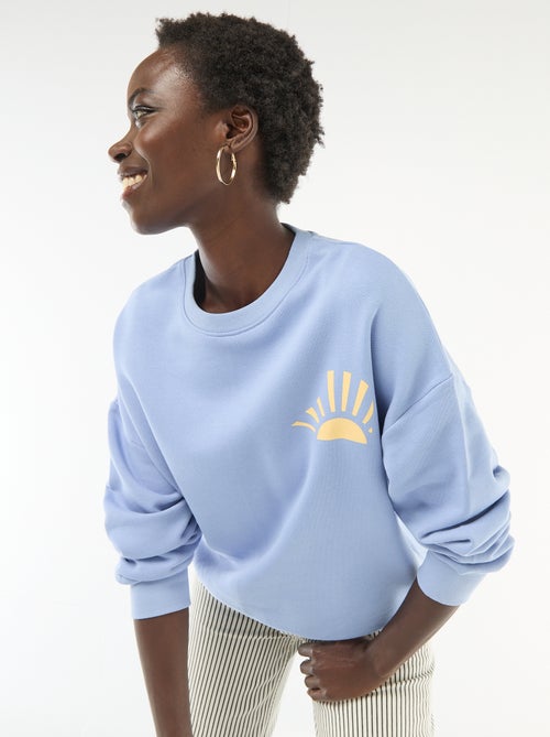 Sweat à col rond fantaisie - Kiabi