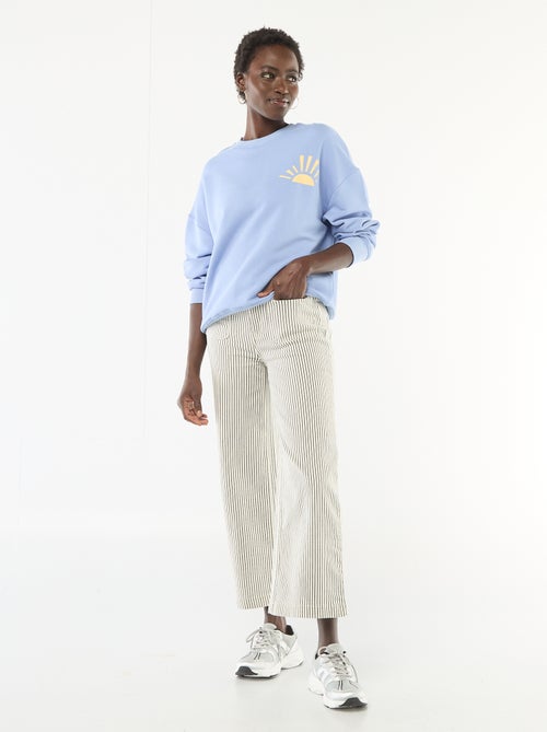 Sweat à col rond fantaisie - Kiabi