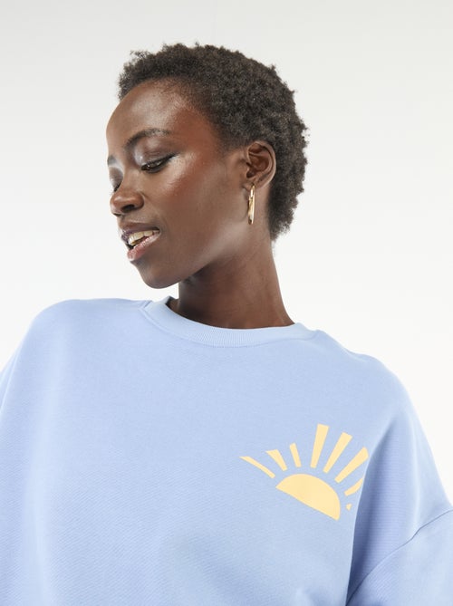 Sweat à col rond fantaisie - Kiabi