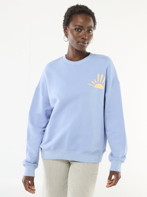 Sweat à col rond fantaisie - Kiabi