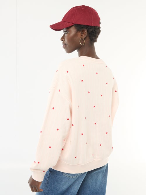 Sweat à col rond fantaisie - Kiabi