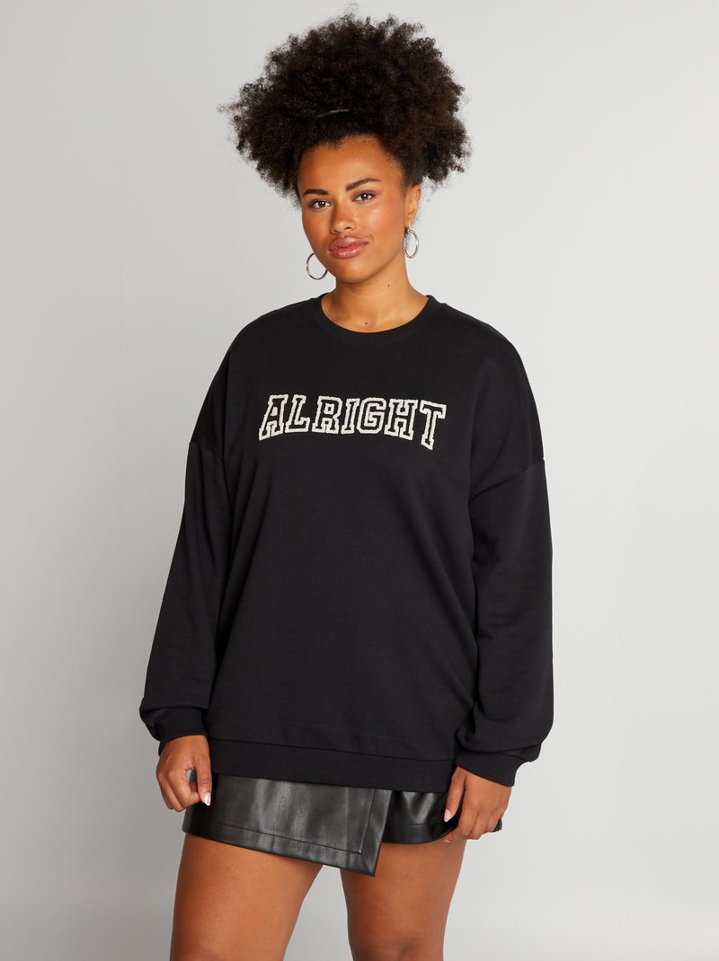 Sweat-shirt Vintage Double Face Gris - Taille M - Style Années 30-40 - Coton Confortable
