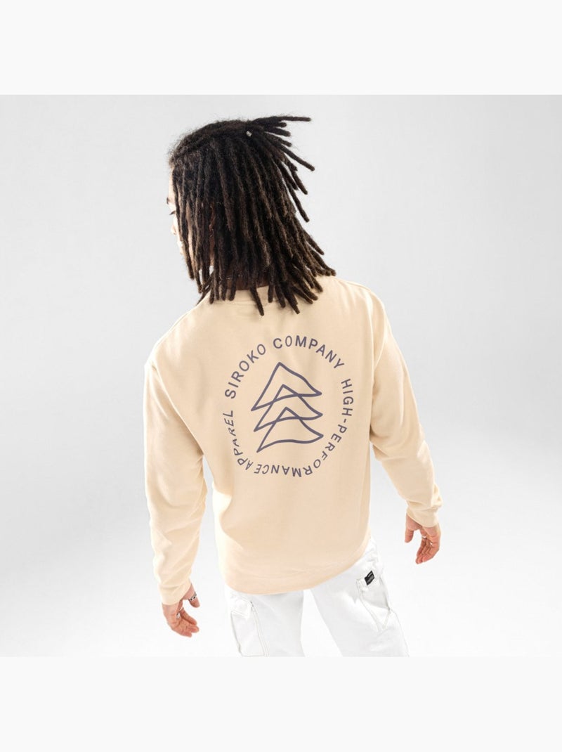 Sweat à col rond homme lifestyle homme stream Beige - Kiabi