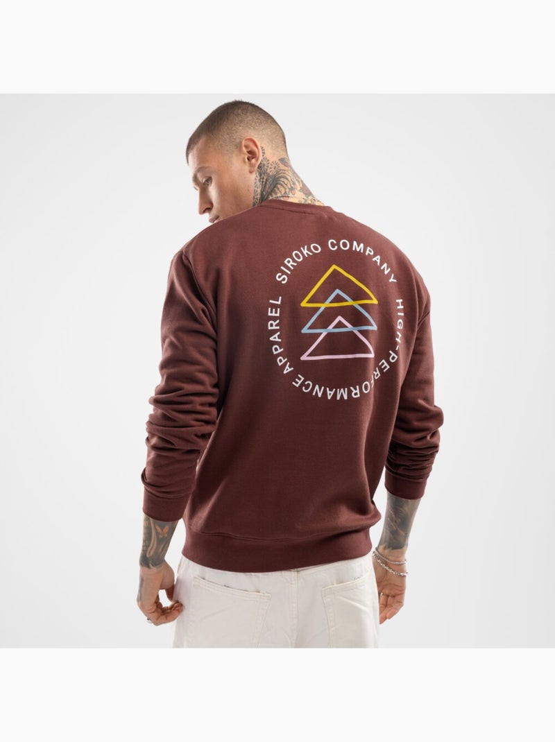 Sweat à col rond homme lifestyle homme tents Marron - Kiabi