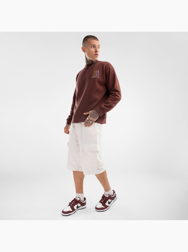 Sweat à col rond homme lifestyle homme tents Marron - Kiabi
