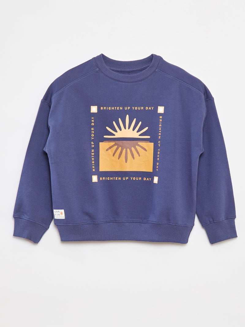 Sweat à col rond imprimé - Grafik Edition BLEU - Kiabi