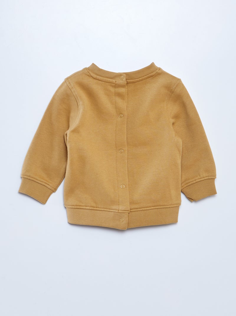 Sweat à col rond imprimé Jaune - Kiabi