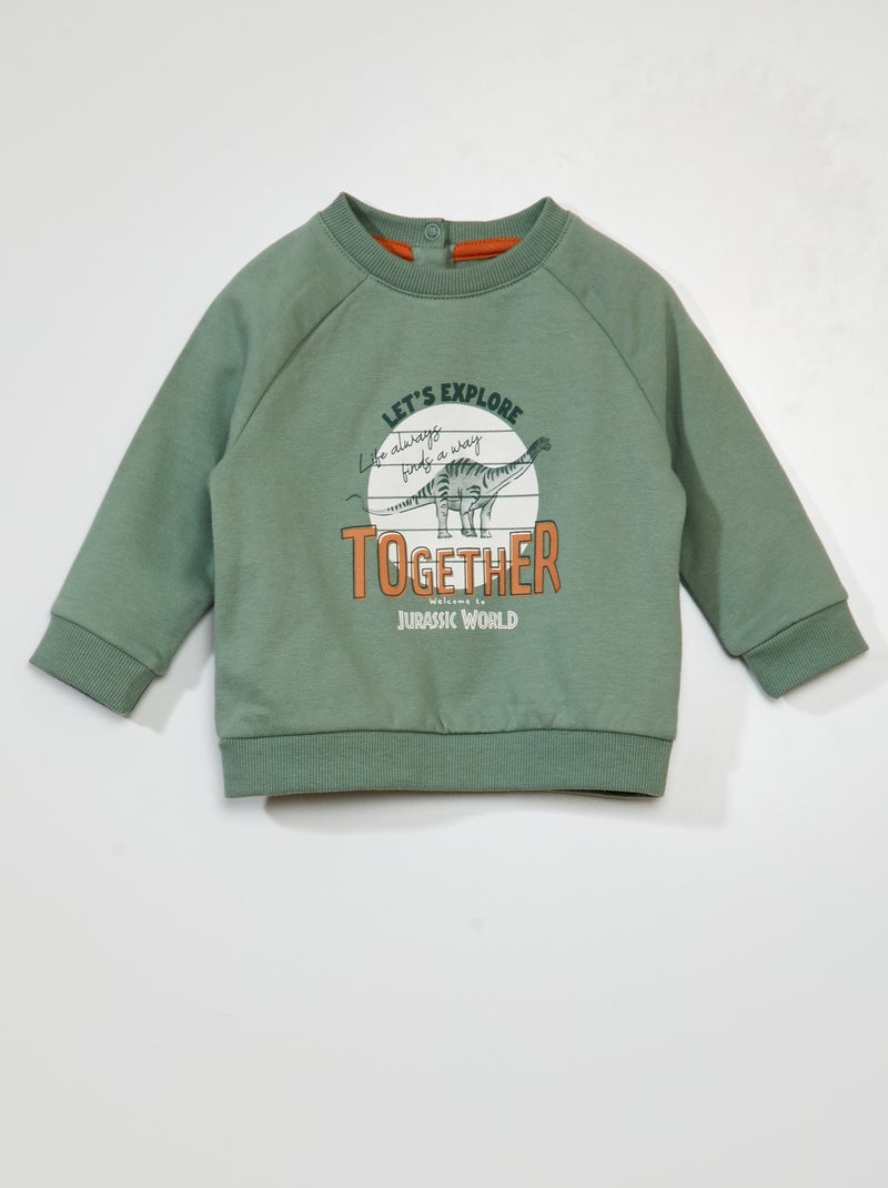 Sweat à col rond 'Jurassic Park' Vert - Kiabi