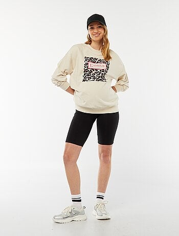 Sweat à col rond motif léopard 'Only Maternity'