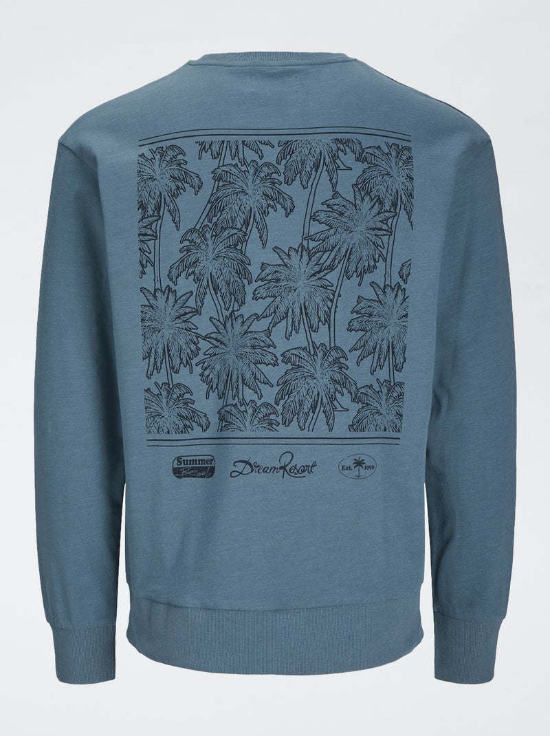 Sweat à col rond 'Produkt' Bleu - Kiabi