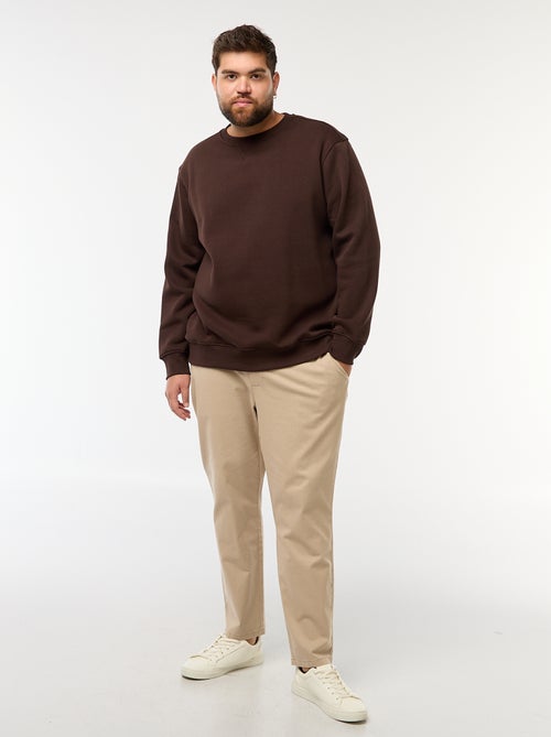 Sweat à col rond uni - Kiabi