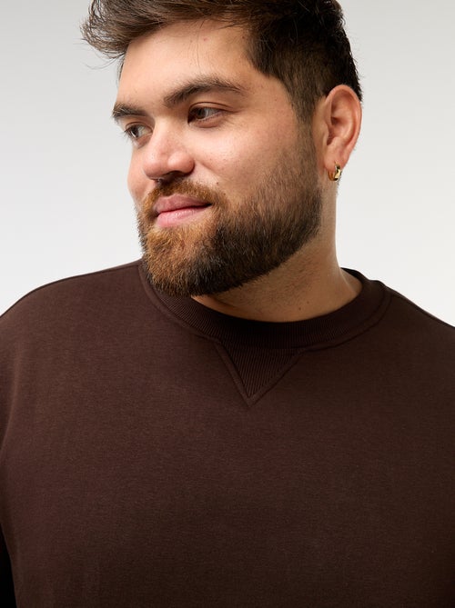 Sweat à col rond uni - Kiabi