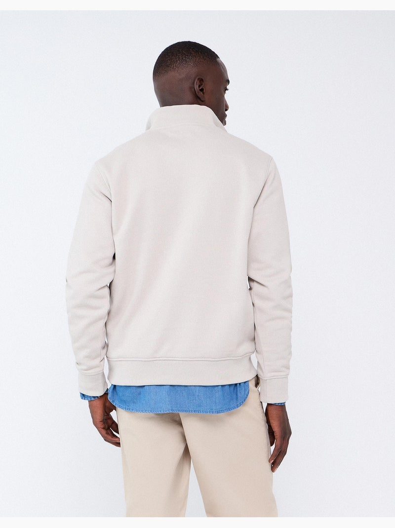 Sweat à col roulé, mo fashion Beige - Kiabi