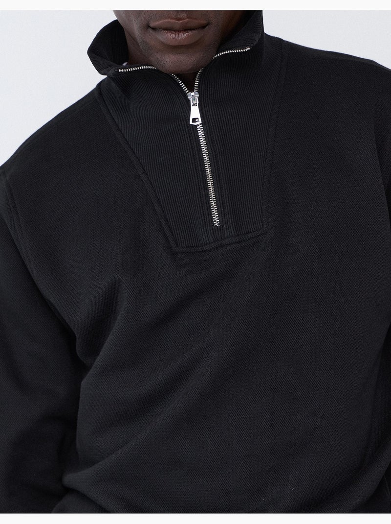 Sweat à col roulé, mo fashion Noir - Kiabi