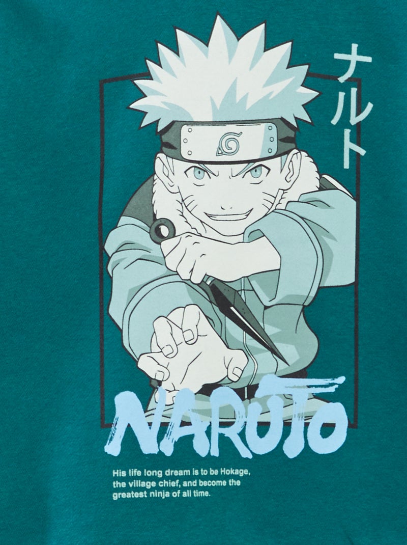 Sweat à imprimé 'Naruto' Vert - Kiabi