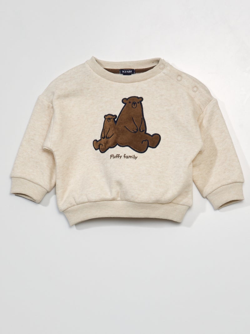 Sweat à maille douce - Toujours + de douceur Ecru - Kiabi