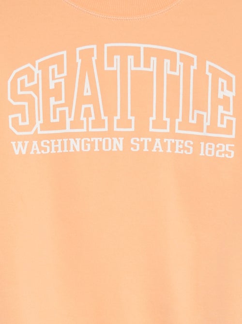 Sweat à manches courtes avec animation - Kiabi