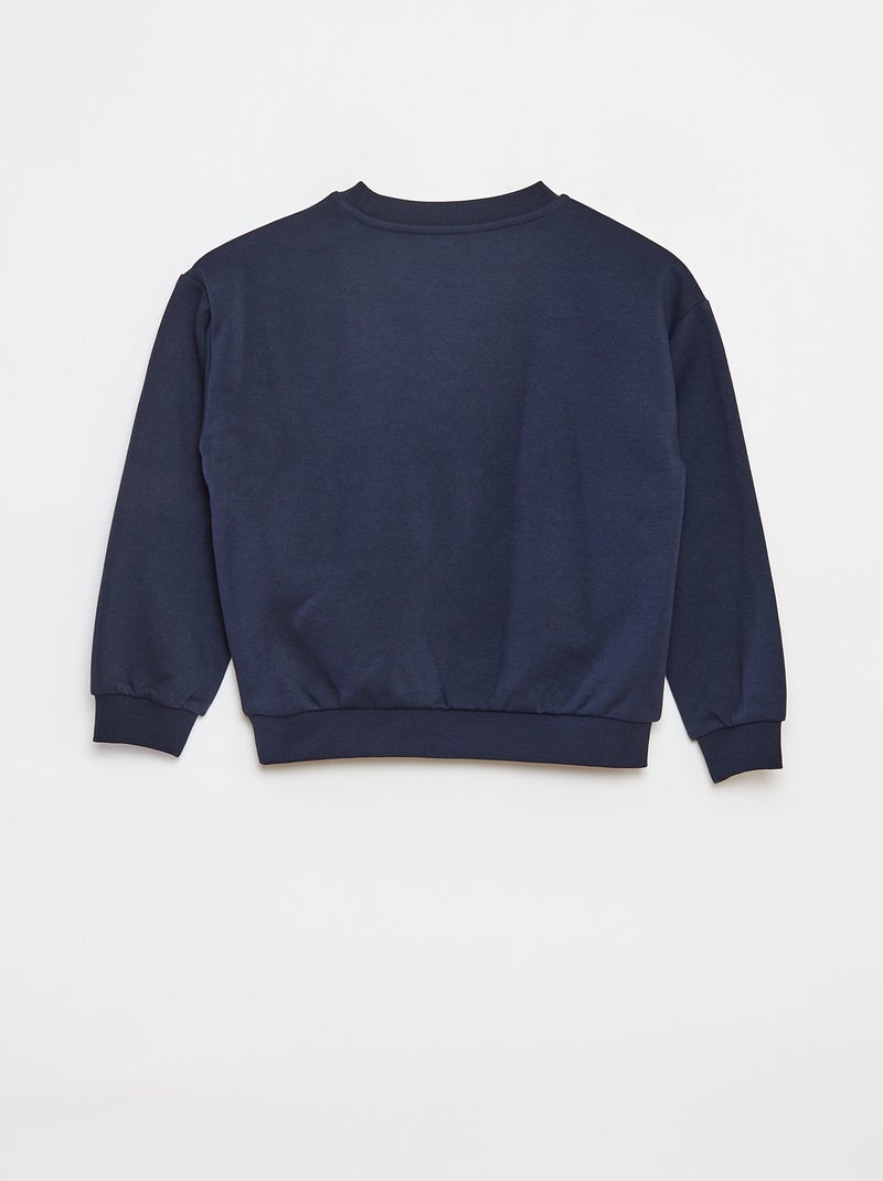 Sweat à manches longues avec imprimé Bleu - Kiabi