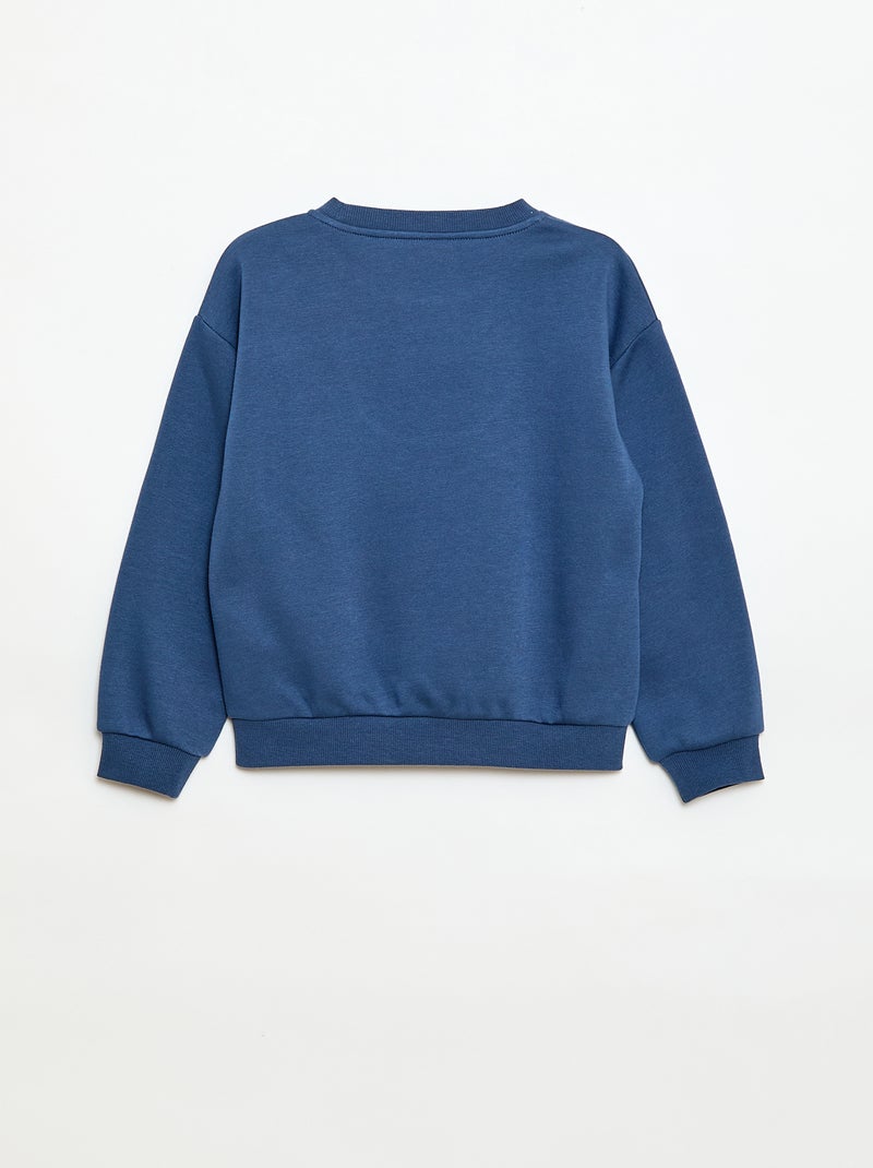 Sweat à manches longues avec imprimé Bleu - Kiabi