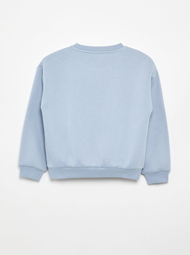 Sweat à manches longues avec imprimé Bleu - Kiabi