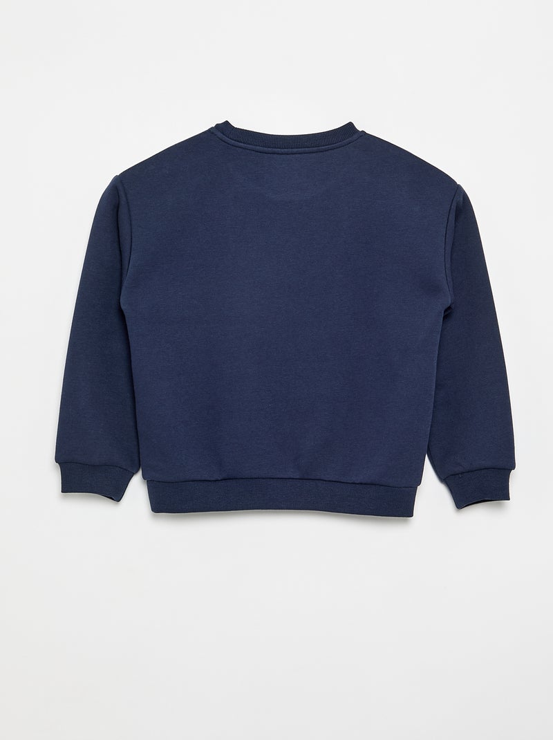 Sweat à manches longues avec imprimé Bleu - Kiabi